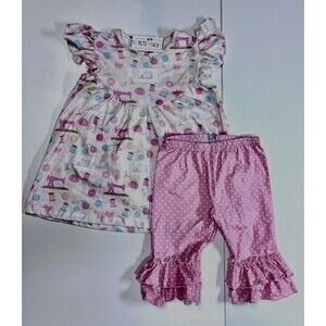 Pete + Lucy Boutique Girl Outfit 2 piece Size 5 NWT Susie's Sewing Kit